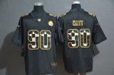 Nike Pittsburgh Steelers #90 T. J. Watt black Color Rush Limited Jersey-WL