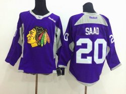 2015 Chicago Blackhawks #20 Brandon Saad purple Ice Hockey Jersey