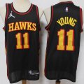 Nike Atlanta Hawks #11 Trae Young black nba basketball Jersey 75th-S8