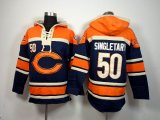 Nike Chicago Bears #50 Mike Singletary blue orange nfl Hooded Sweatshirt