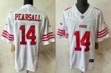 San Francisco 49ers 14# Ricky Pearsall Nike White Vapor F.U.S.E. Limited Jersey