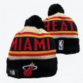 2024 Miami Heat black beige red NBA Sports Cuffed Knit Hats