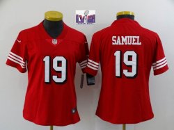 Women Nike 49ers #19 Deebo Samuel red Color Rush Limited Jersey