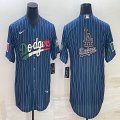 2020 World Series Los Angeles Dodgers blank blue green white red majestic baseball Jerseys-BD 02