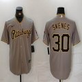 Nike Pittsburgh Pirates #30 Paul Skenes gray majestic baseball jerseys