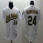 2016 Oakland Athletics #24 Rickey Henderson white Flexbase Authentic Collection Jersey