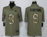 Nike Detroit Lions 9 Stafford Olive Camo Carson 2017 Salute to Service Limited Jersey