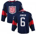 United States 2016 World Cup #6 Erik Johnson blue Hockey jerseys