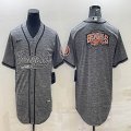 Nike Cincinnati Bengals blank Hemp grey baseball jerseys Joint name-BD 01