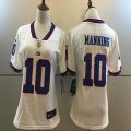 Women New York Giants #10 Eli Manning Nike White Color Rush Limited Jersey