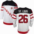 Team Canada Olympic #26 Martin St.Louis White 100th Anniversary Stitched NHL Jerseys