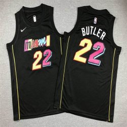 Youth Miami Heat #22 Jimmy Butler black nike nba basketball jerseys