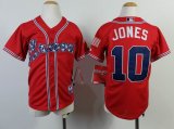 Youth Atlanta Braves 10 Chipper Jones Red mlb jerseys