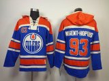 Reebok Edmonton Oilers NUGENT-HOPKINS 93 blue nhl hooded sweatshirt