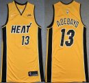 Nike Miami Heat #13 Bam Adebayo yellow nba basketball jerseys-XD