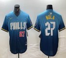 Nike Philadelphia Phillies #27 Nola skyblue majestic baseball jersey city version-BD 01