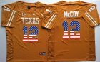 Texas Longhorns #12 McCoy yellow usa flag college football jersey