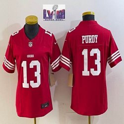 Women Nike San Francisco 49ers 13 Brock Purdy Red Color Rush Limited Jersey