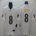 Nike Baltimore Ravens #8 Lamar Jackson throwback white Color Rush Limited Jersey