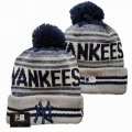 2024 New York Yankees beige blue MLB Cuffed Knit Hats