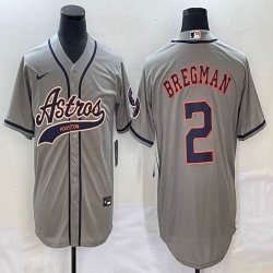 Nike Houston Astros #2 Alex Bregman gray majestic baseball jerseys Joint name -BD 01