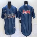 Nike Atlanta Braves blank blue majestic baseball MLB Jerseys 01