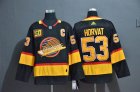 Adidas Vancouver Canucks #53 Bo Horvat black hockey jersey 50th -WL