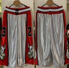 Chicago Bulls #23 white red nba shorts print-XD