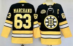 Boston Bruins Brad Marchand #63 Black New ice hockey Jersey-PD