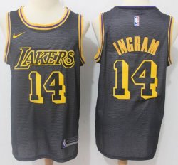 Nike Lonzo Ball #14 Brandon Ingram black nba basketball Jerseys-MHD