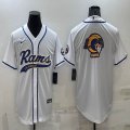 Nike Los Angeles Rams blank white baseball jerseys Joint name-BD 01