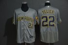 Nike Milwaukee Brewers #22 Christian Yelich gray Flexbase Authentic Collection Jersey