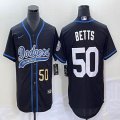 Nike Los Angeles Dodgers #50 Mookie Betts black majestic baseball Jerseys Joint name -BD 01