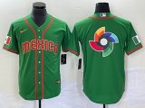 2023 World Cup Mexico blank green majestic baseball jerseys 31