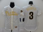 Nike Philadelphia Phillies #3 Bryce Harper white gold Flexbase Authentic Collection Jersey