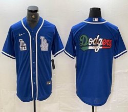 Nike Los Angeles Dodgers blank blue MLB baseball Jersey Joint name -BD 11