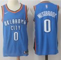 Nike Oklahoma City Thunder #0 Russell Westbrook blue nba jersey