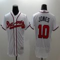 2016 Atlanta Braves #10 Chipper Jones White elite baseball jersey