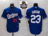 Nike Los Angeles Dodgers #23 Kirk Gibson blue majestic baseball jerseys 01