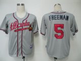 MLB Jerseys Atlanta Braves 5 Freeman Grey