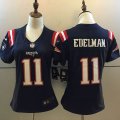 Women New England Patriots #11 Julian Edelman Nike blue Color Rush Limited Jersey