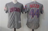 Chicago Cubs Anthony Rizzo #44 gray Flexbase Authentic Collection Jersey Stars font