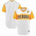 Pittsburgh Pirates blank white yellow majestic mlb baseball jersey Nickname version