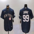 Nike New York Yankees #99 Aaron Judge dark blue majestic baseball Jersey Joint name 01