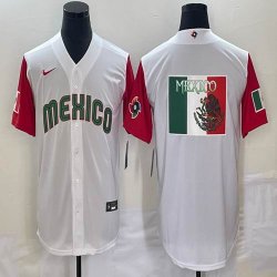 2023 World Cup Mexico blank white majestic baseball jerseys 25