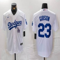 Nike Los Angeles Dodgers #23 Kirk Gibson white majestic baseball jerseys 02