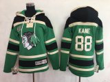 Youth Chicago Blackhawks #88 Patrick Kane green nhl hooded sweatshirt