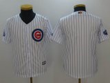 Youth 2017 Chicago Cubs blank white gold flexbase World Series Champions Jersey