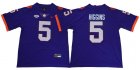 Clemson Tigers #5 Tee Higgins purple College Football Color Rush Limited Jersey-HJ