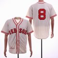 Boston Red Sox #8 Carl Yastrzemski beige throwback MLB jersey